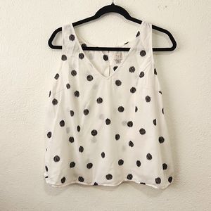 A New Day white polka dot top